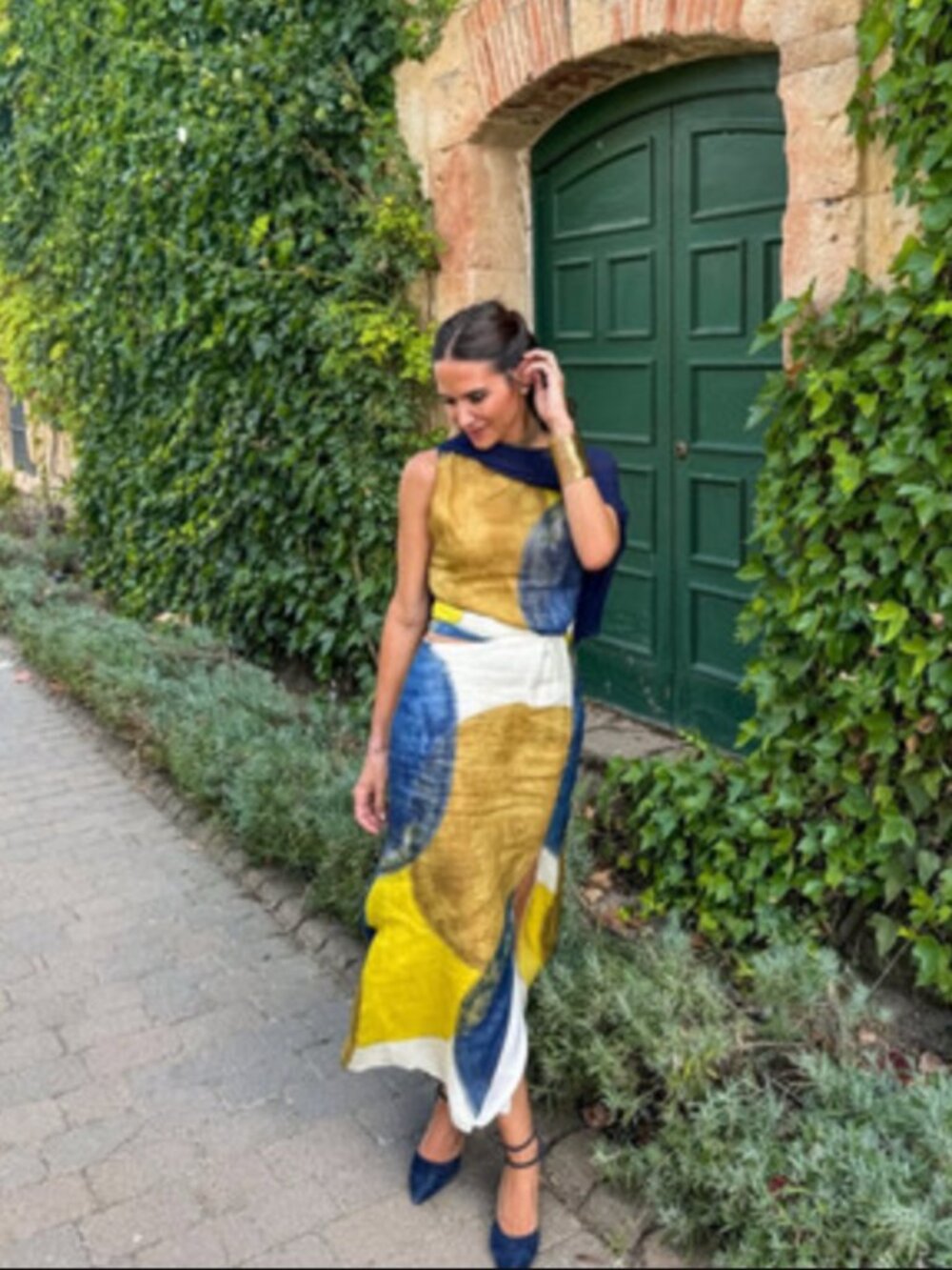 ZARA Women Multi Cut Out Printed Midi Dress Size S NWOT 80$+TAX